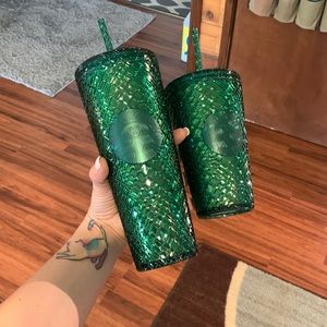 Starbucks green jeweled set